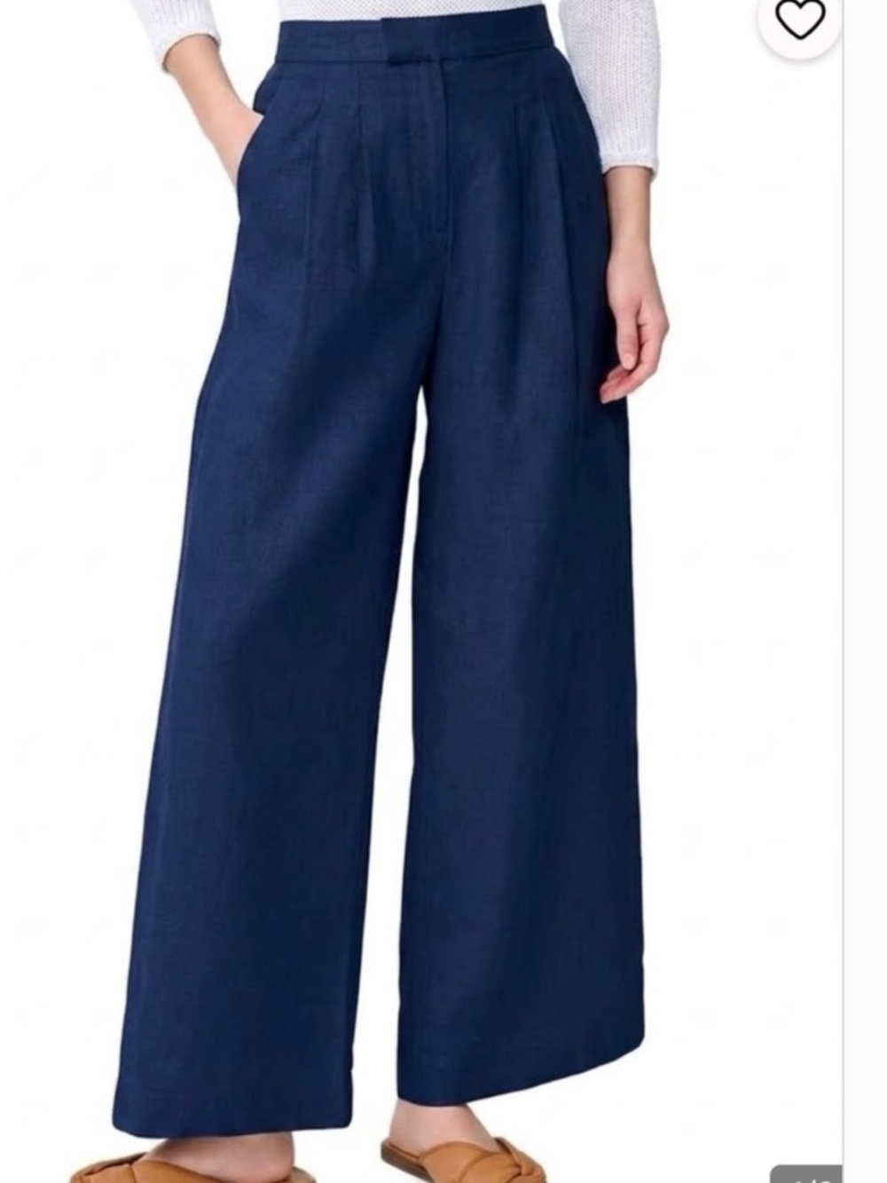 J. Mclaughlin sz 2 navy Amal long pants linen blend